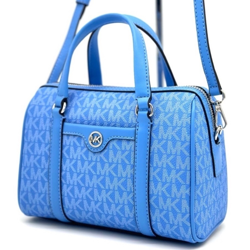 Michael Kors Small Travel Duffle Xbody Satchel Shoulder Bag South Pacific Blue